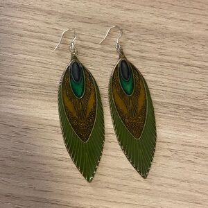 Peacock Boho Earrings